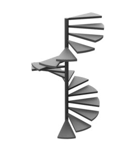 پله مدور، پله پیچ، spiral-stairs